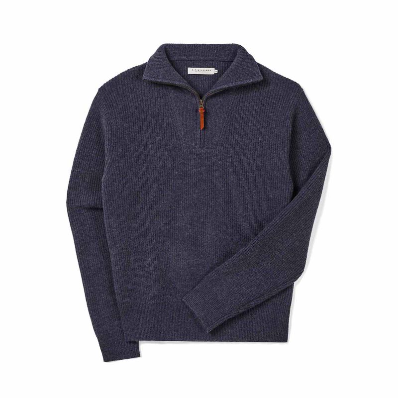 R.M. Williams Linton 1/4 Zip Lambswool Knit image number 2